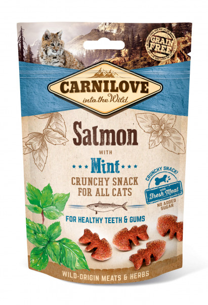 Carnilove Katze Crunchy Snacks Lachs&Minze 50g