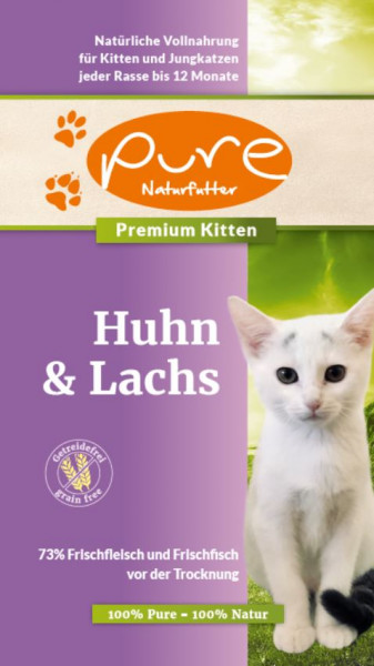 PURE Premium Kitten getreidefrei Huhn & Lachs 10kg