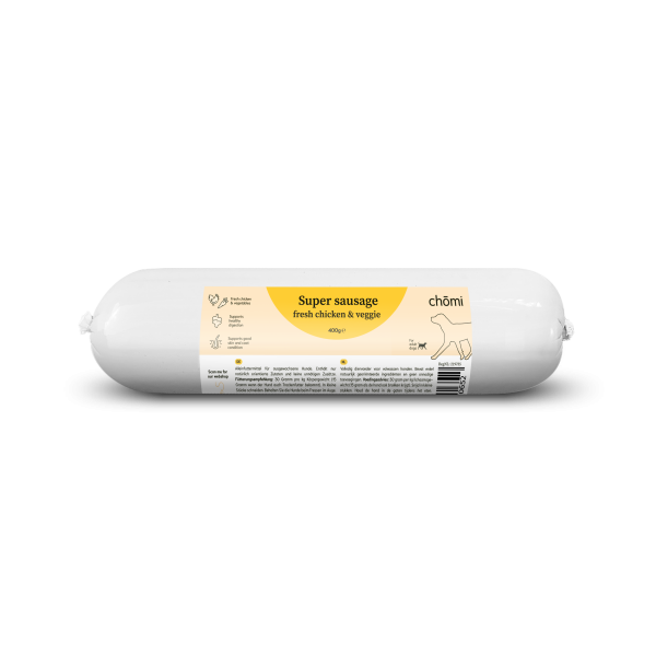 Chōmi Hundewurst gedämpft mit frischem Hähnchen und Gemüse 400g