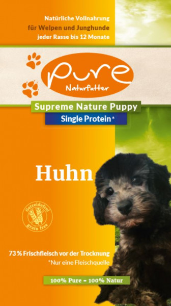 PURE Supreme Nature Dog Single-Protein getreidefrei PUPPY Huhn 1,5kg