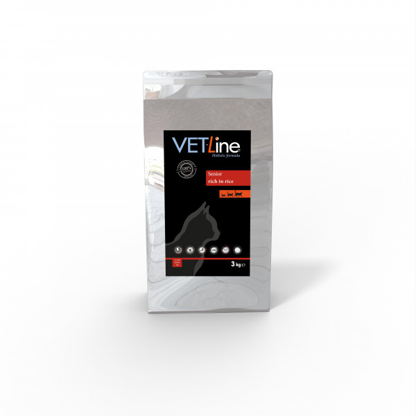 VETline Adult Cat Hähnchen und Reis - Senior 3kg