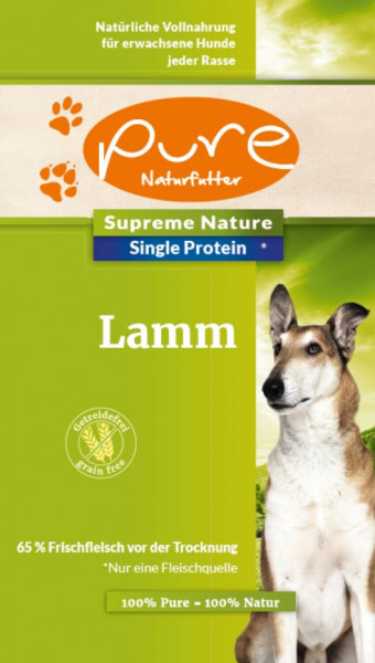 PURE Supreme Nature Dog Single-Protein getreidefrei Lamm 1,5kg