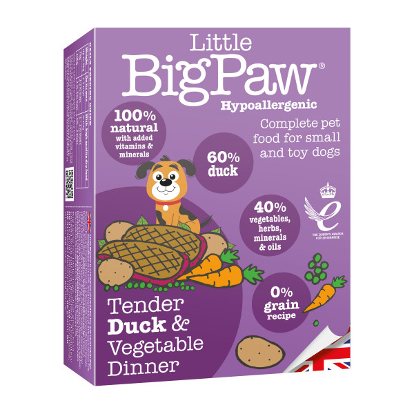 LittleBigPaw Hundemenü Zarte Ente und Gemüse 150g - Hypoallergen